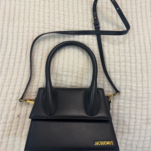 Jacquemus Black Leather Handbag - Picture 1 of 9
